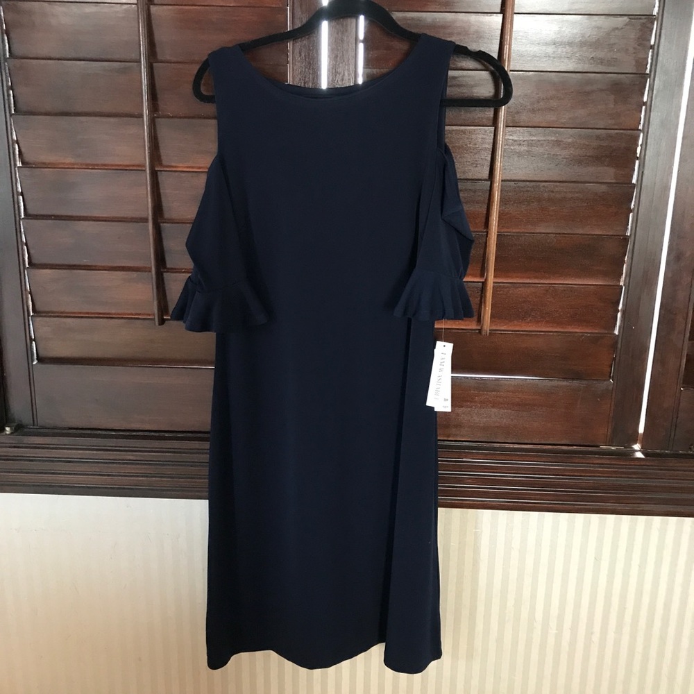 Cut out shoulders Navy Dress